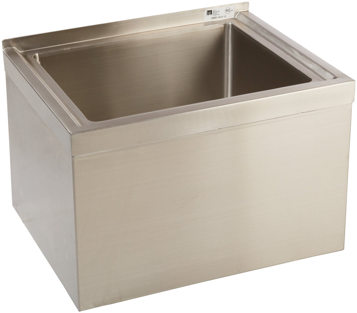 John Boos PBMS2016-12 - EMS-2016-12 Stainless Steel Mop Sink, 12" Deep Sink Bowl, 24-5/8" Length x 19-1/8" Width