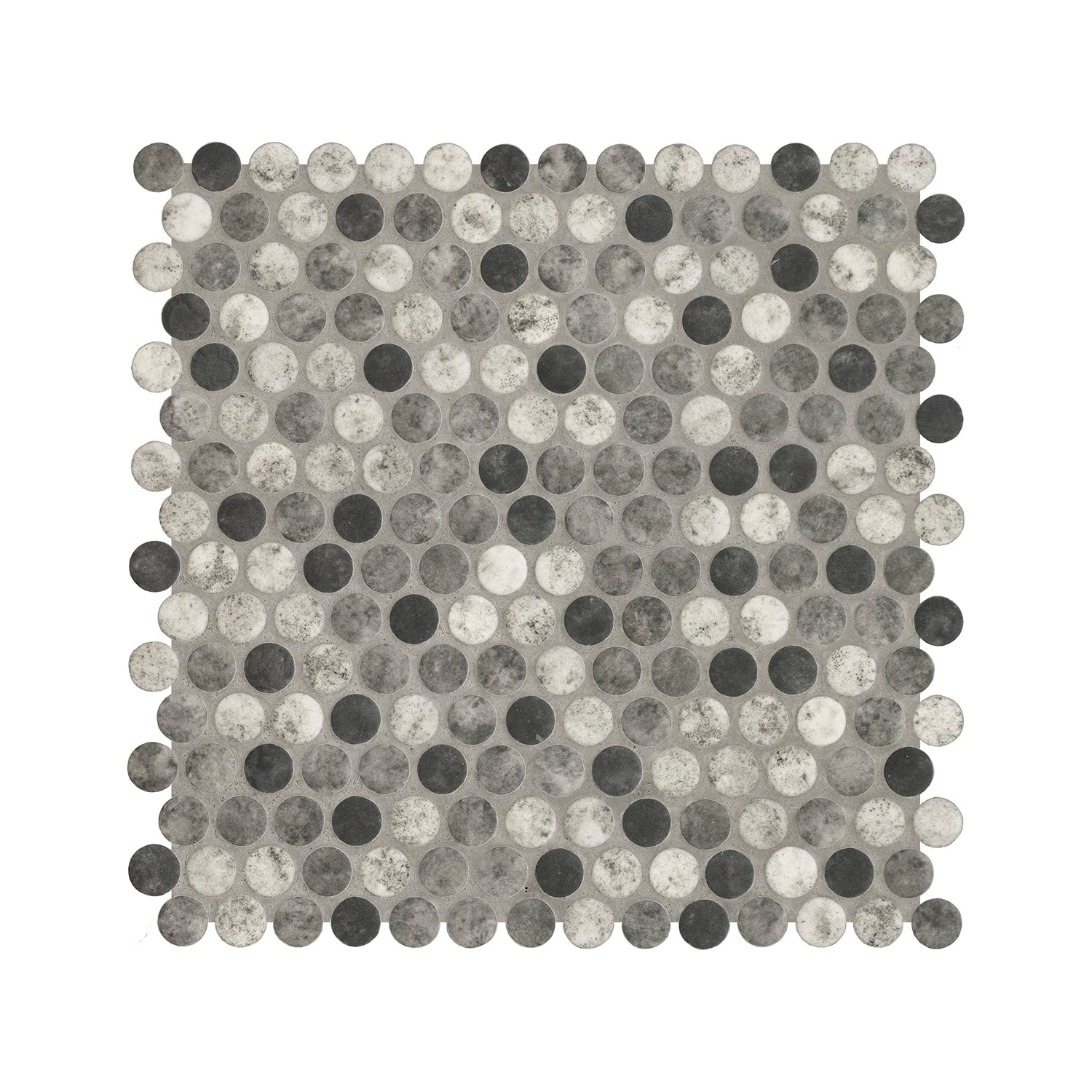 MSI Urban Tapestry 12 in. x 12 in. Glass Penny Round Tile for Kitchen Backsplash, Floor Tile, Wall Tile for Bathroom, Shower Wall Tile, Mesh Mounted Mosaic Tile