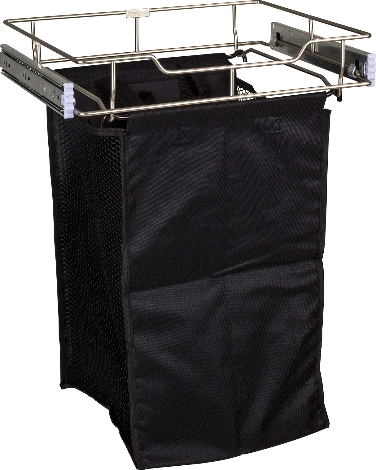 Hardware Resources POHS-14ORB Dark Bronze 14" Deep Pullout Canvas Hamper with Removable Laundry Bag