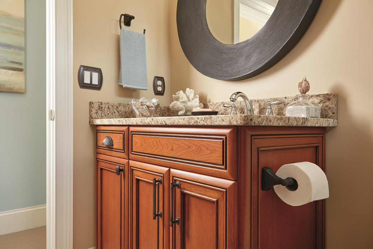 Amerock Cabinet Pull Oil Rubbed Bronze 5-1/16 inch (128 mm) Center to Center Sea Grass 1 Pack Drawer Pull Drawer Handle Cabinet Hardware