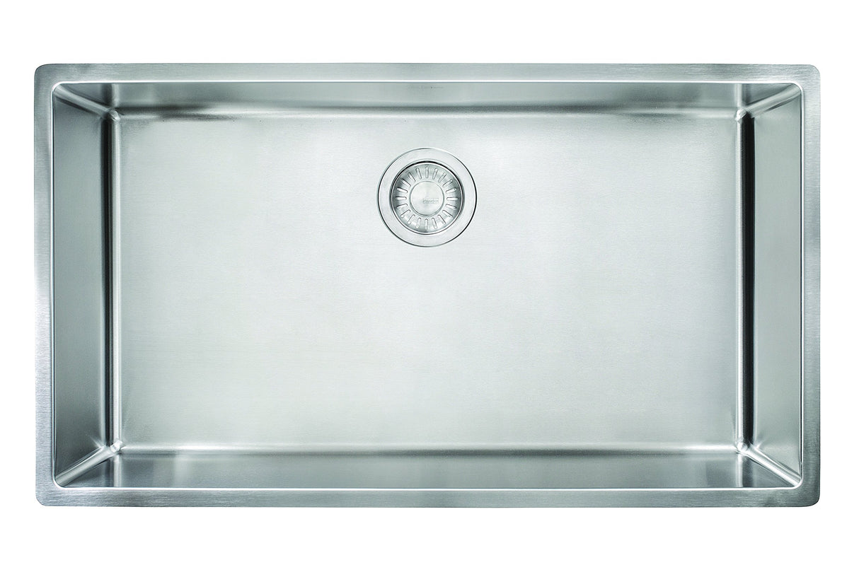 FRANKE CUX11030 Cube 31.5-in. x 17.7-in. 18 Gauge Stainless Steel Undermount Single Bowl Kitchen Sink - CUX11030 In Pearl