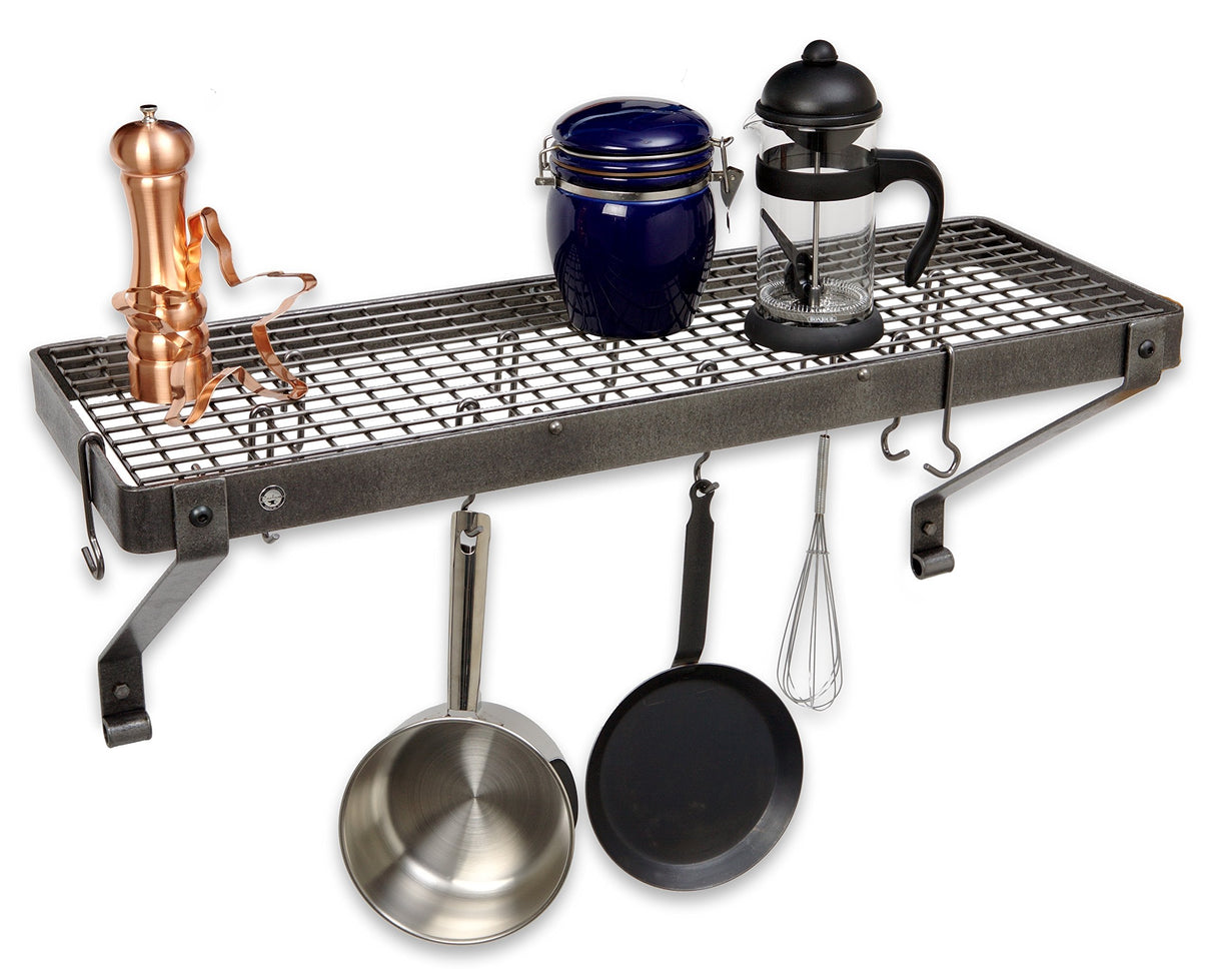 Enclume PR8A-30 HS 30" Deep Bookshelf Rack w/ 12 Hooks HS