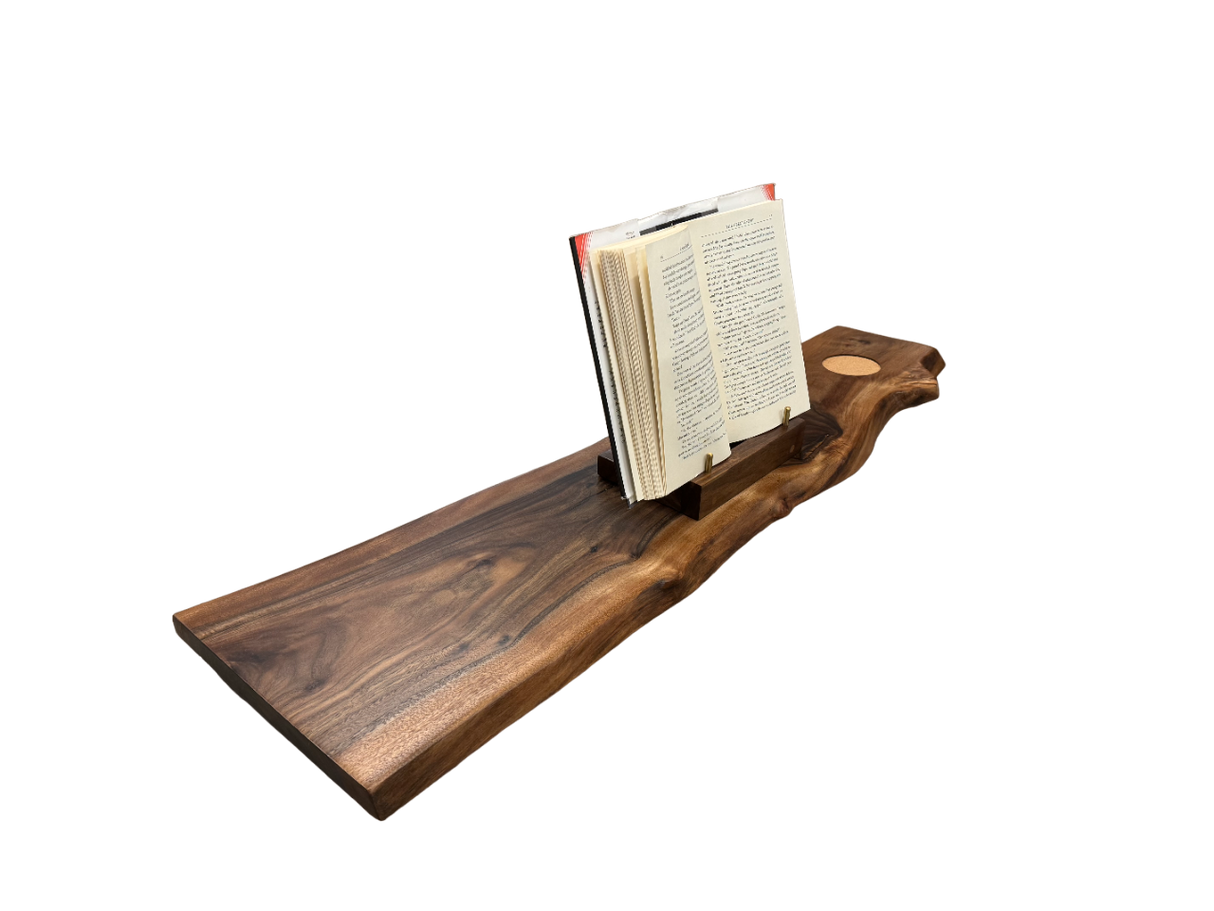 Handmade Live Egde Bath Caddy Walnut