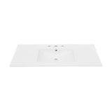 Ceramic Vanity Top 48 inch with Three Faucet Holes