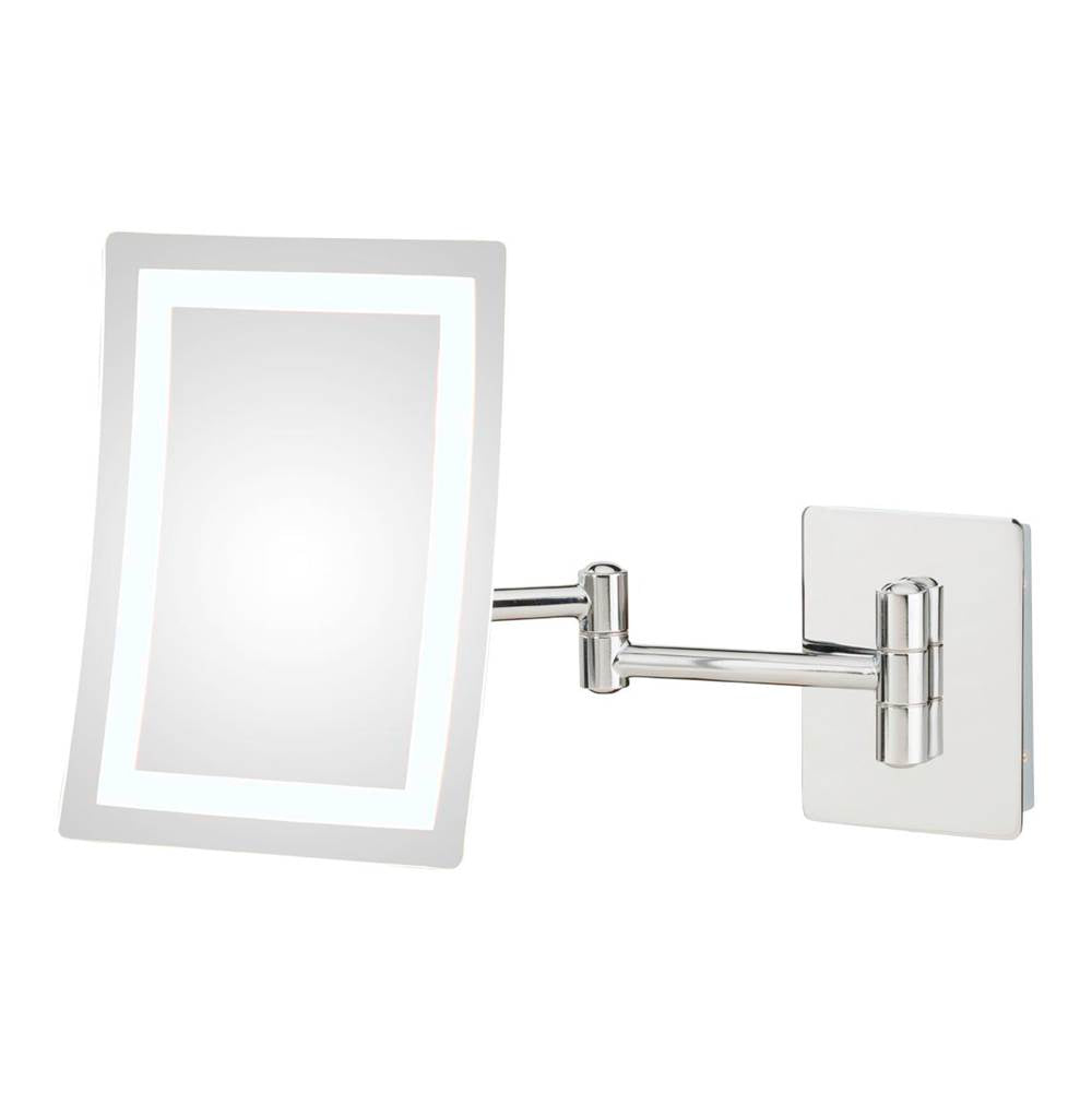 Aptations 949-2 Contemporary Rectangular Led Lighted Magnifying Makeup Mirror With Switchable Light Color