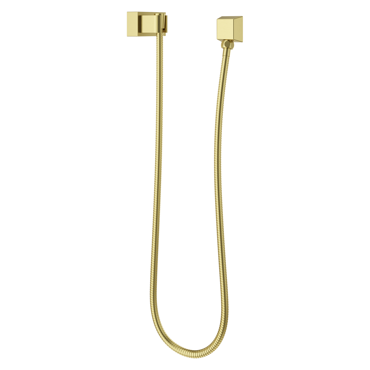 Modern Square 3-Piece Handheld Shower Kit with 60 in. Hose in Brushed Gold