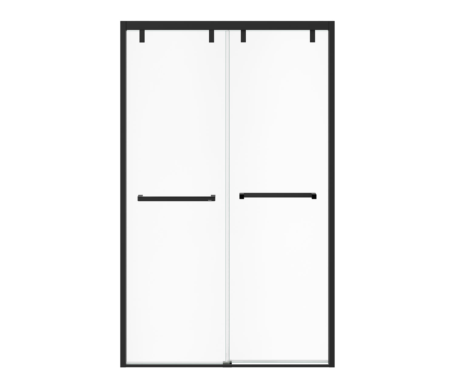 MAAX 135321-900-340-000 Uptown 44-47 x 76 in. 8 mm Bypass Shower Door for Alcove Installation with Clear glass in Matte Black