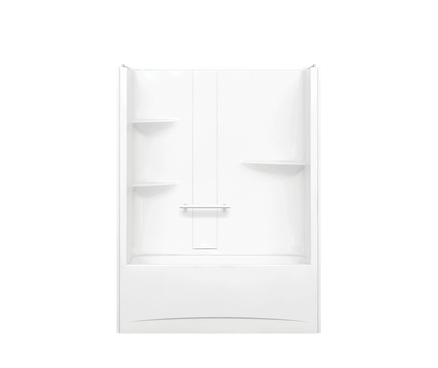MAAX 105915-L-000-001 Camelia TS-6032 Acrylic Alcove Left-Hand Drain One-Piece Tub Shower in White
