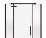 MAAX 137300-900-173-000 Hana Neo-angle 38 x 38 x 75 in. 8mm Pivot Shower Door for Corner Installation with Clear glass in Dark Bronze