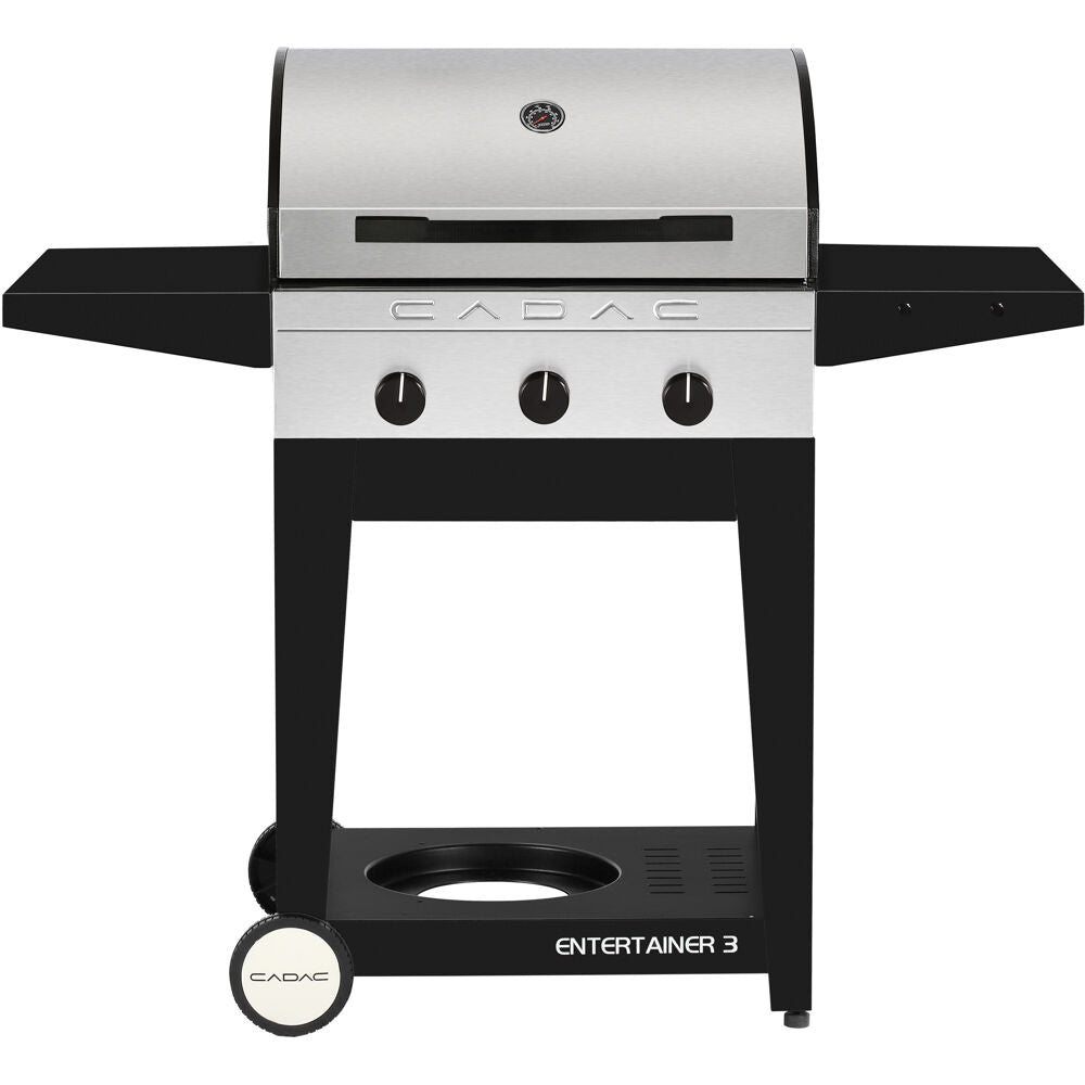 Cadac 98250-31G01-US Entertainer 3B, Dbl Side Table, Open Cart w/Tank Storage Shelf, 45000BTU