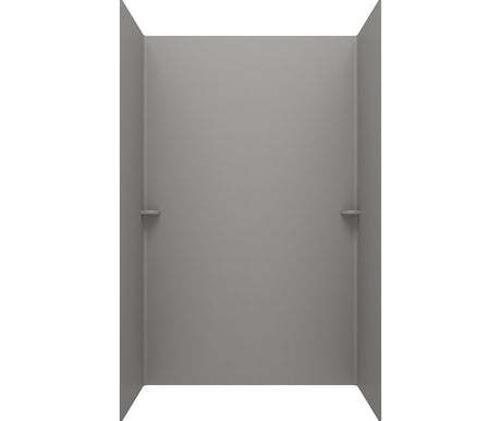 Swanstone SK-484896 48 x 48 x 96 Swanstone Smooth Glue up Shower Wall Kit in Ash Gray SK484896.203