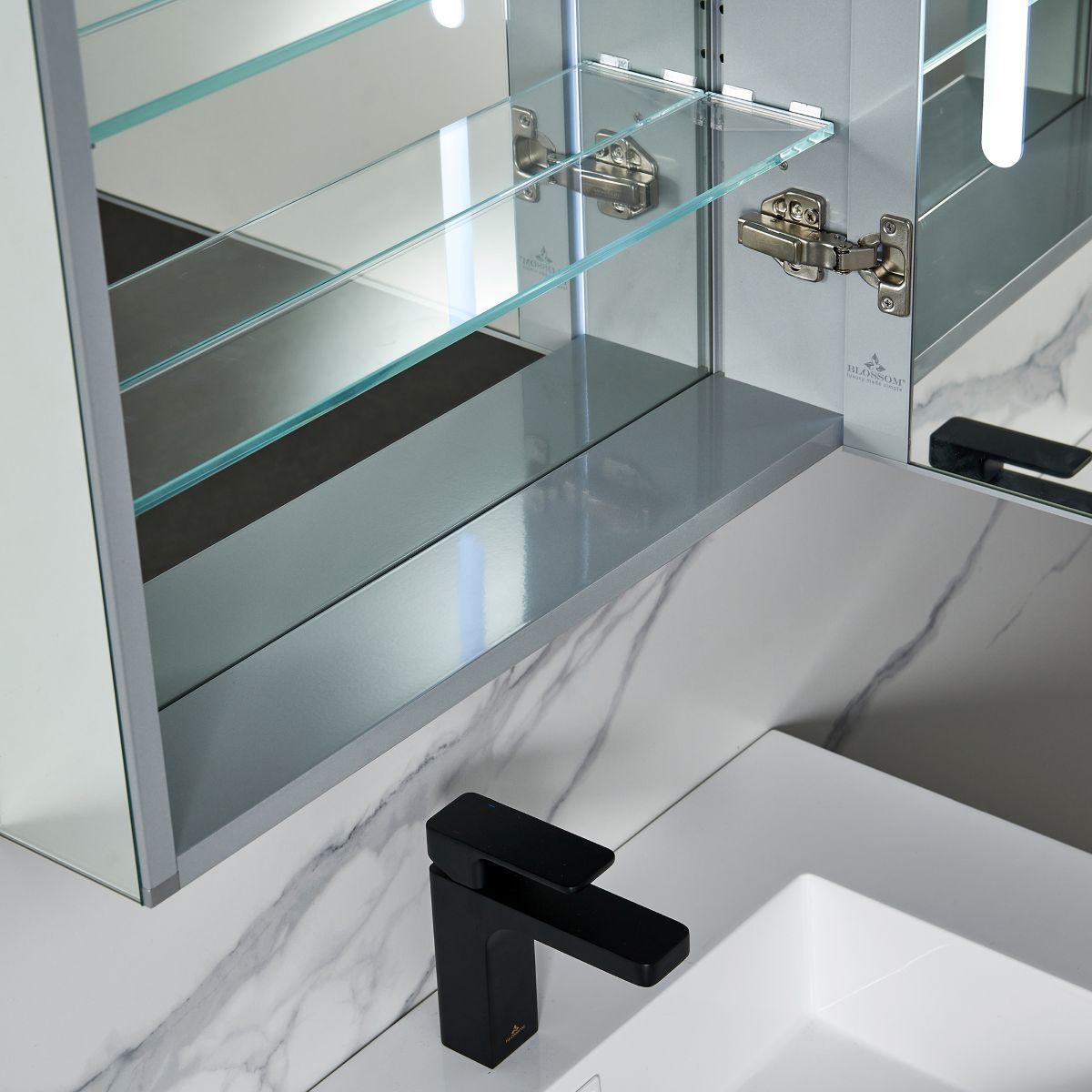 Capella 24-Inch LED Medicine Cabinet – Modern Vanity Mirror with Adjustable Lighting