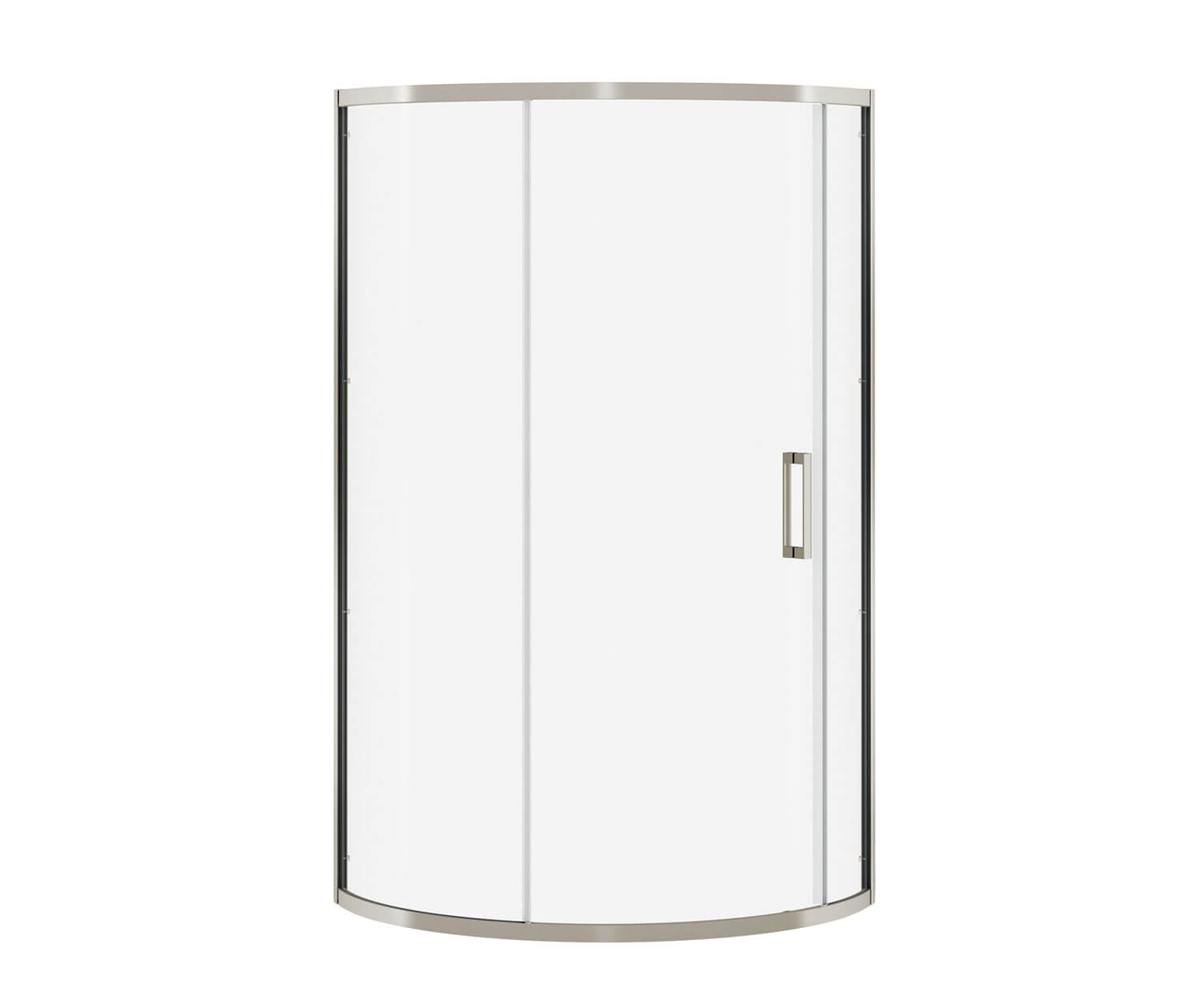 MAAX 137446-900-305-000 Radia Round 36 x 36 x 71 ½ in. 6mm Sliding Shower Door for Corner Installation with Clear glass in Brushed Nickel