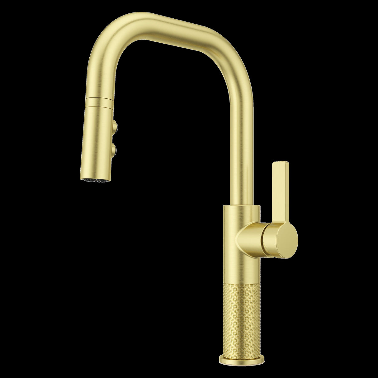 Montay 1-Handle Pull-Down Kitchen Faucet in Brushed Gold