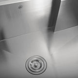 DAX Stainless Steel Handmade Single Bowl Undermount Kitchen Sink, Brushed Stainless Steel DAX-SQ-3420F