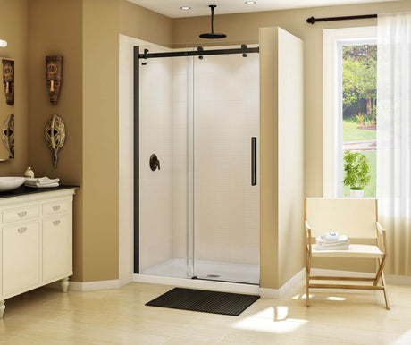 MAAX 138996-900-173-000 Halo 44 ½-47 x 78 ¾ in. 8mm Sliding Shower Door for Alcove Installation with Clear glass in Dark Bronze