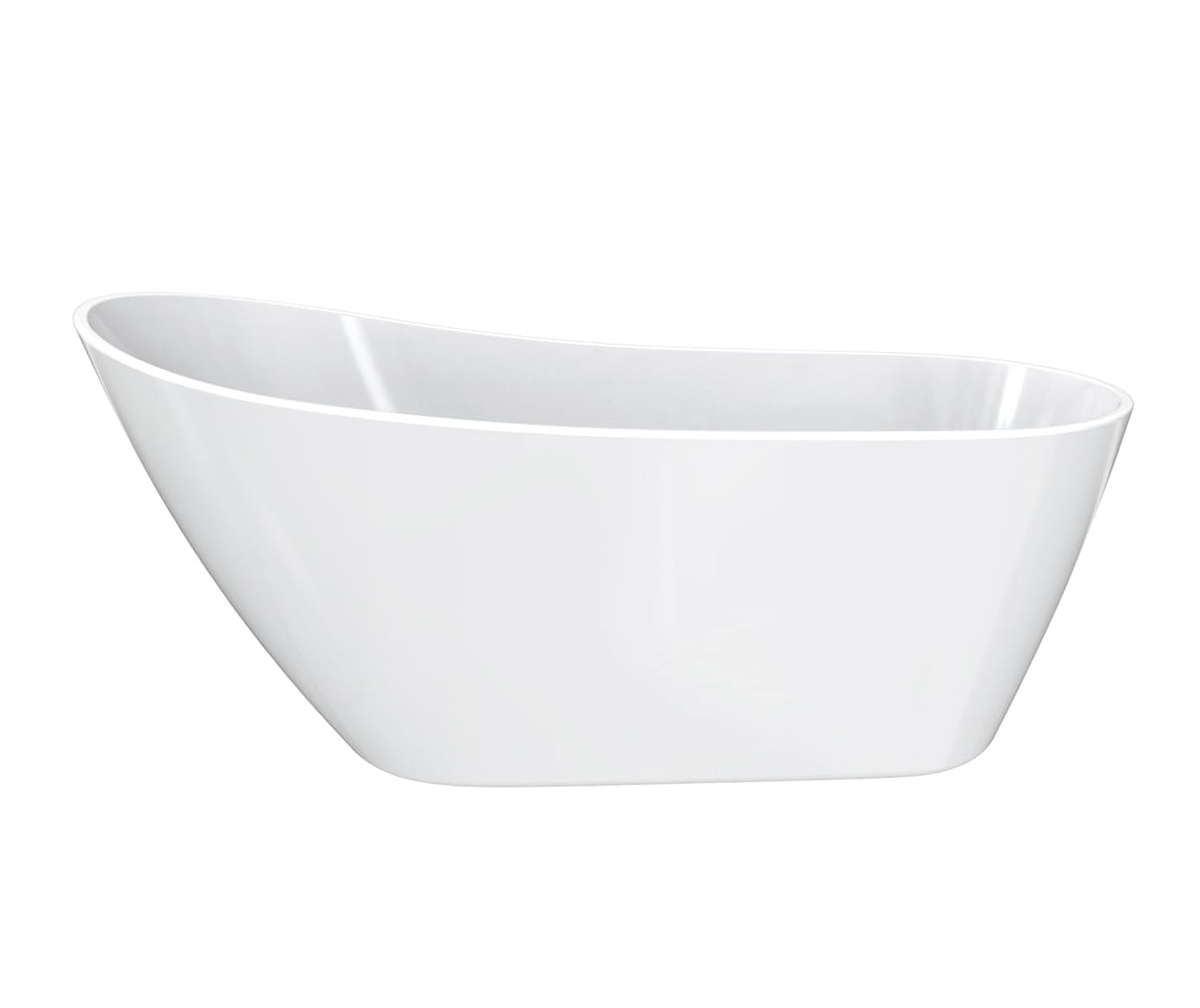 MAAX 107531-000-001-000 Soca 59 x 28 Acrylic Freestanding Slipper End Drain Bathtub in White
