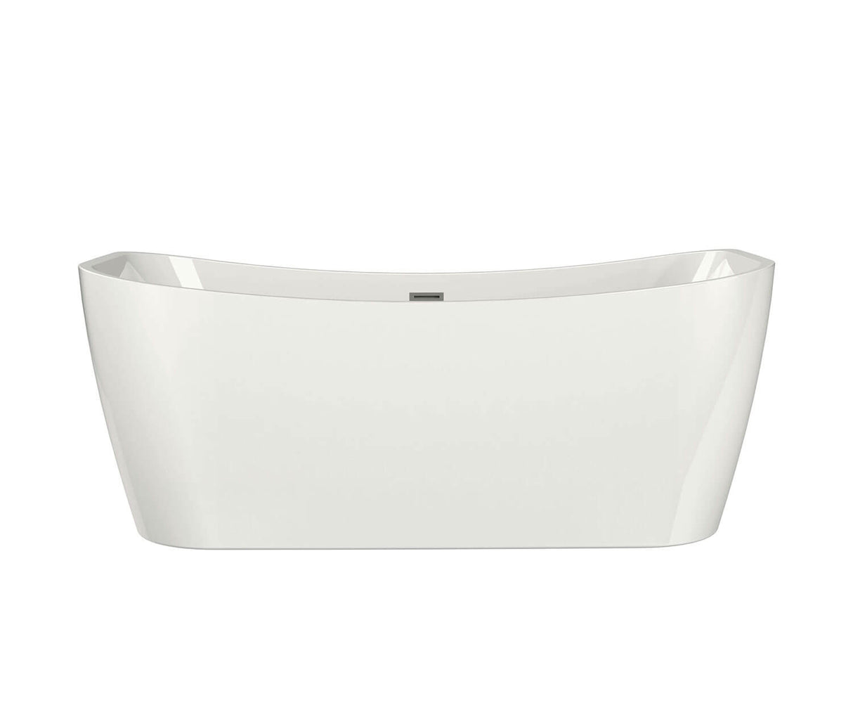 MAAX 106388-000-001-000 Villi 65 x 32 Acrylic Freestanding Center Drain Bathtub in White with White Skirt