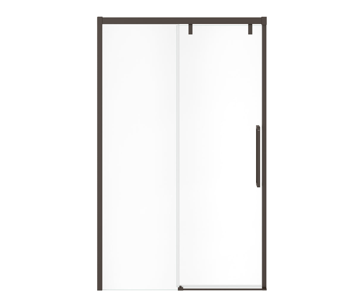 MAAX 135323-900-173-000 Uptown 44-47 x 76 in. 8 mm Sliding Shower Door for Alcove Installation with Clear glass in Dark Bronze