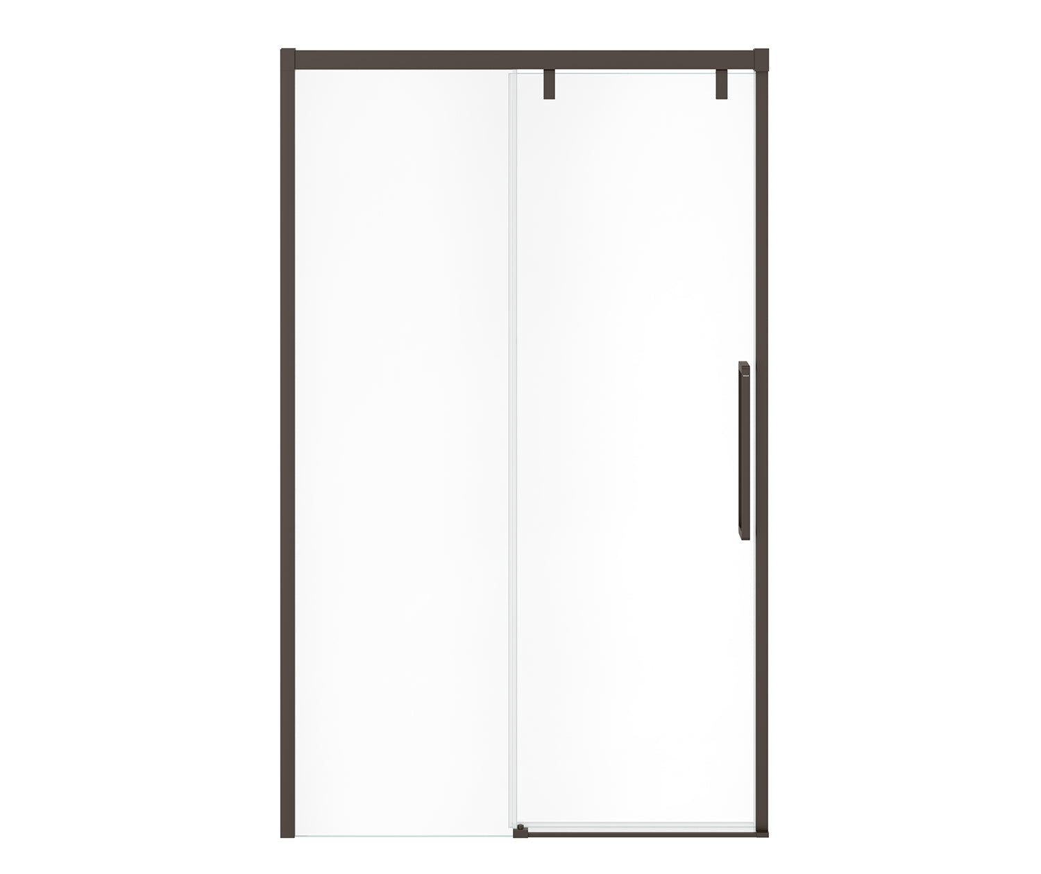MAAX 135323-900-173-000 Uptown 44-47 x 76 in. 8 mm Sliding Shower Door for Alcove Installation with Clear glass in Dark Bronze