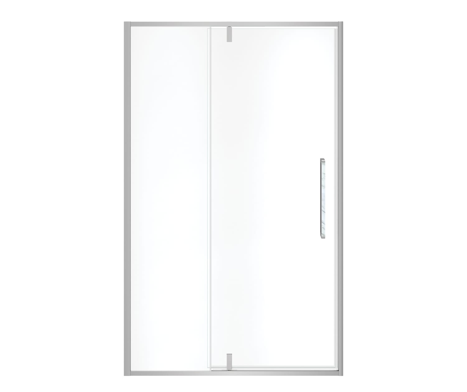 MAAX 135325-900-282-000 Uptown 45-47 x 76 in. 8 mm Pivot Shower Door for Alcove Installation with Clear glass in Chrome & White Marble