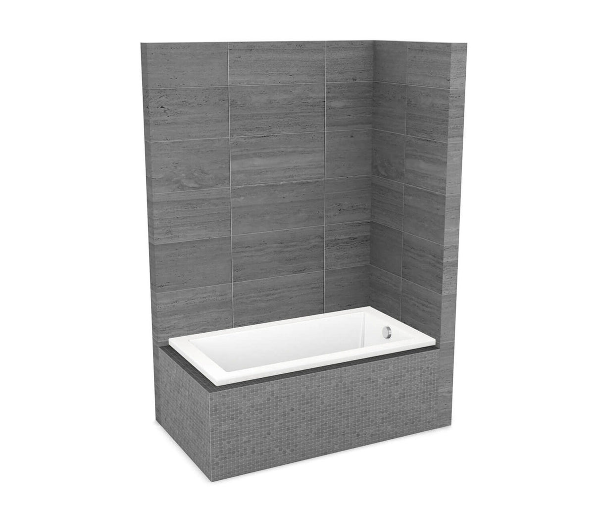 MAAX 410026-000-001-153 ModulR 6032 IF (Without Armrests) Acrylic Corner Right Left-Hand Drain Bathtub in White