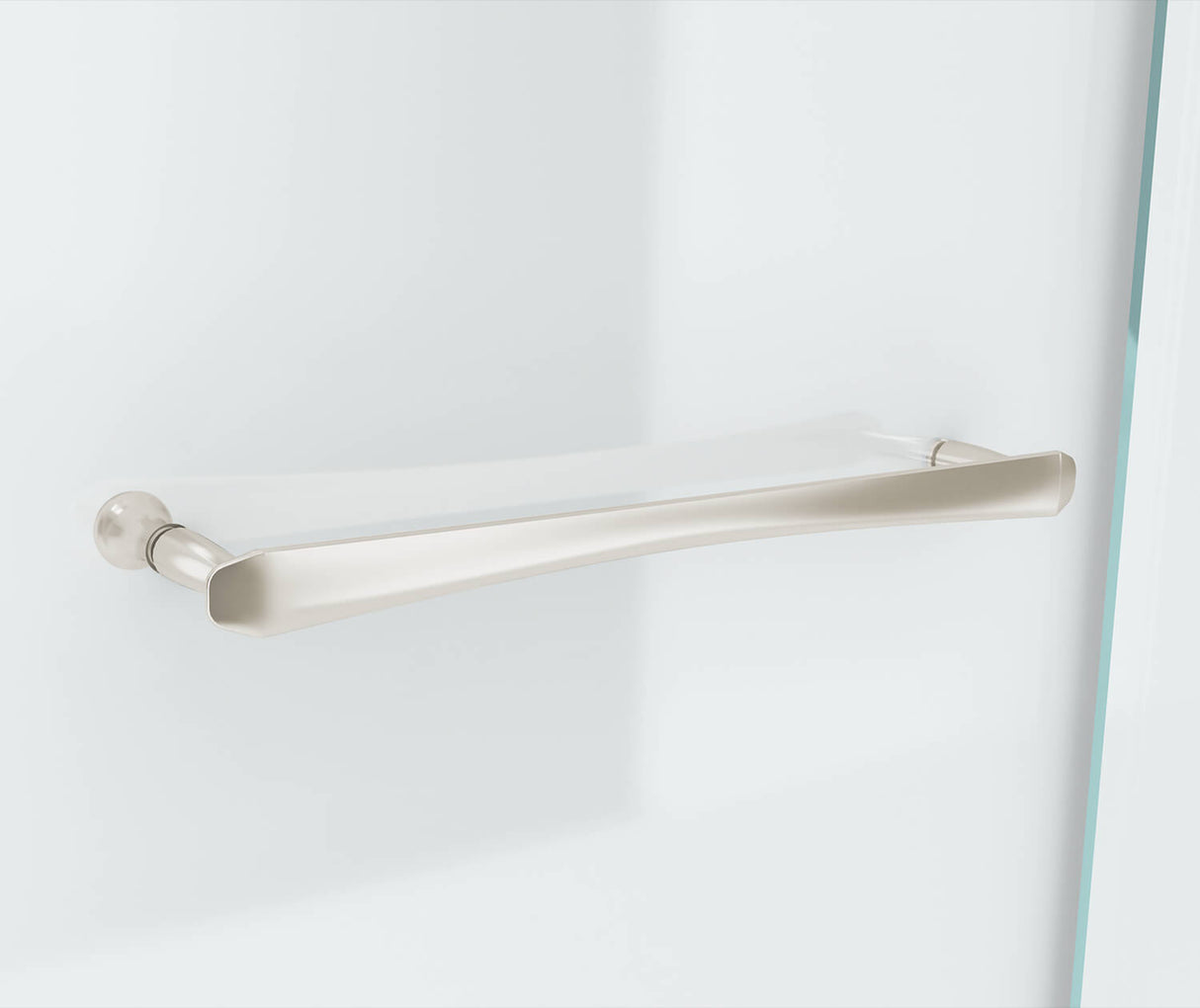 MAAX 136677-900-305-000 Reveal 71 41 ½-44 ½ x 71 ½ in. 8mm Pivot Shower Door for Alcove Installation with Clear glass in Brushed Nickel