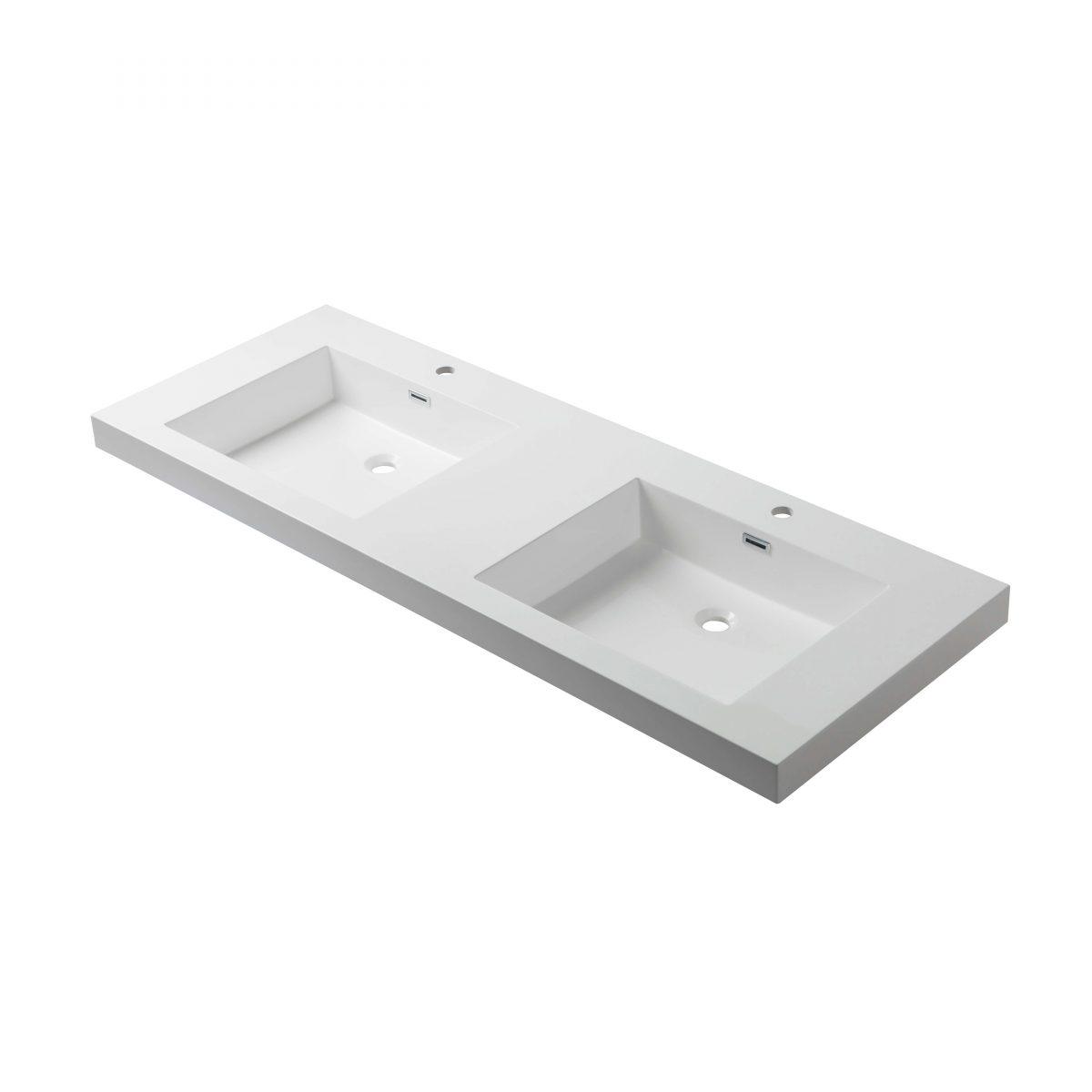 Blossom Assisi 60" Double Sink Vanity - Modern Minimalist Design with Soft-Closing Drawers