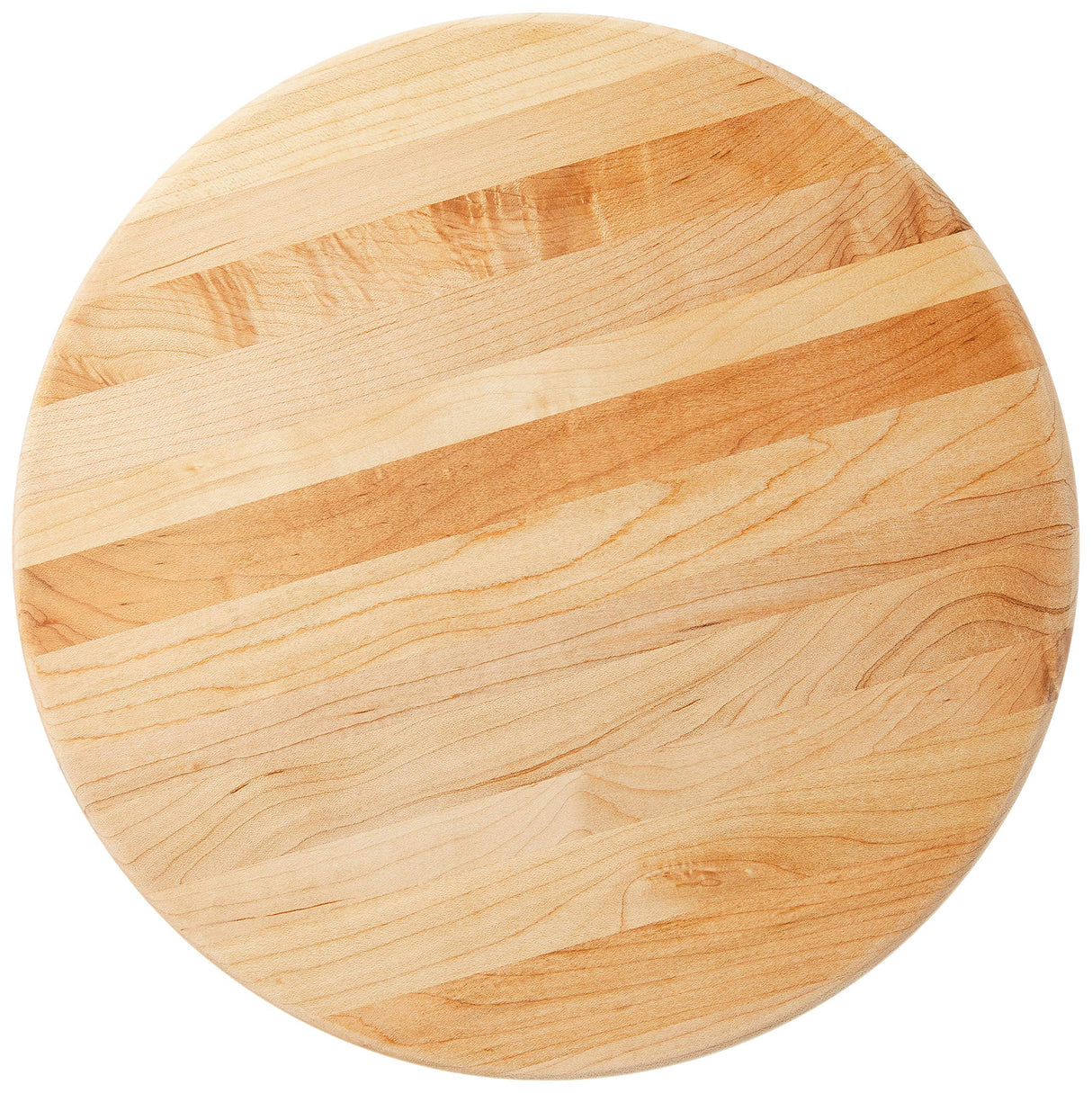 John Boos B12R Maple Wood Cutting Board for Kitchen Prep, 12 Inch in Diameter, 1.5 Thick Edge Grain Round Charcuterie Block with Wooden Bun Feet 12DIAX1.5 MPL-EDGE GR-MPL BUN FT