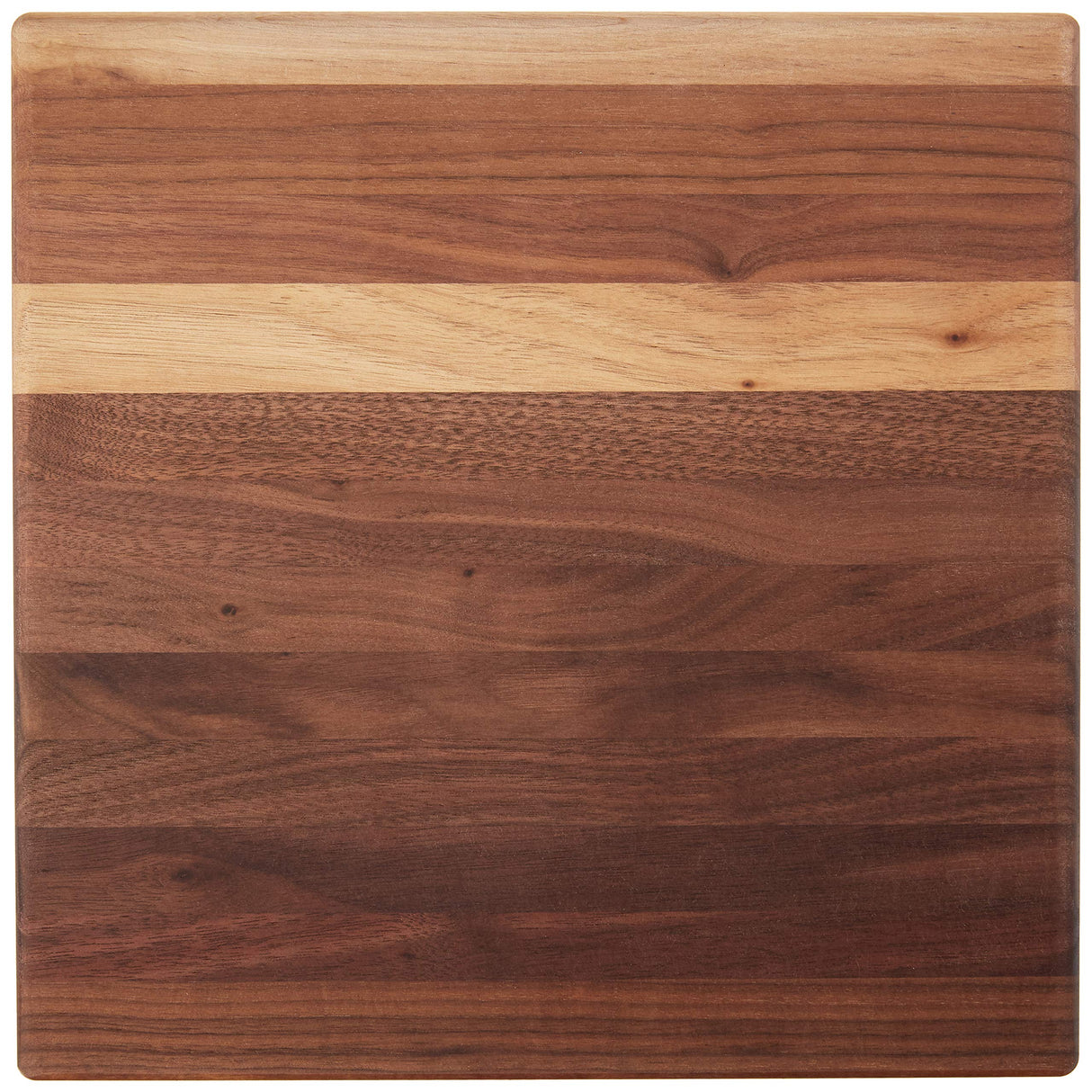 John Boos WAL-B12S Small Walnut Wood Cutting Board for Kitchen, 12 Inches x Inches, 1.5 Thick Edge Grain Square Block with Wooden Bun Feet 12X12X1.5 WAL-EDGE GR WAL BUN FT