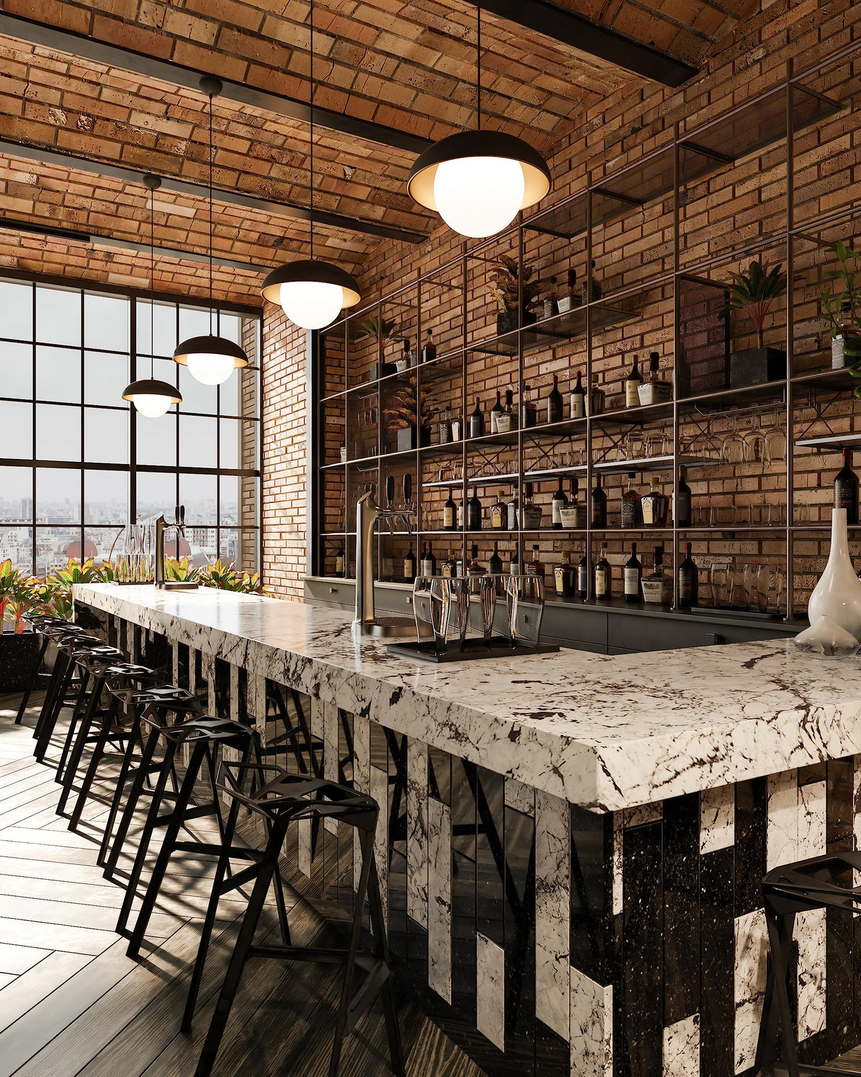 Alora PD522011MBOP RUBIO 11" PD MATTE BLACK OPAL GLASS CORD 72 1X60W E26