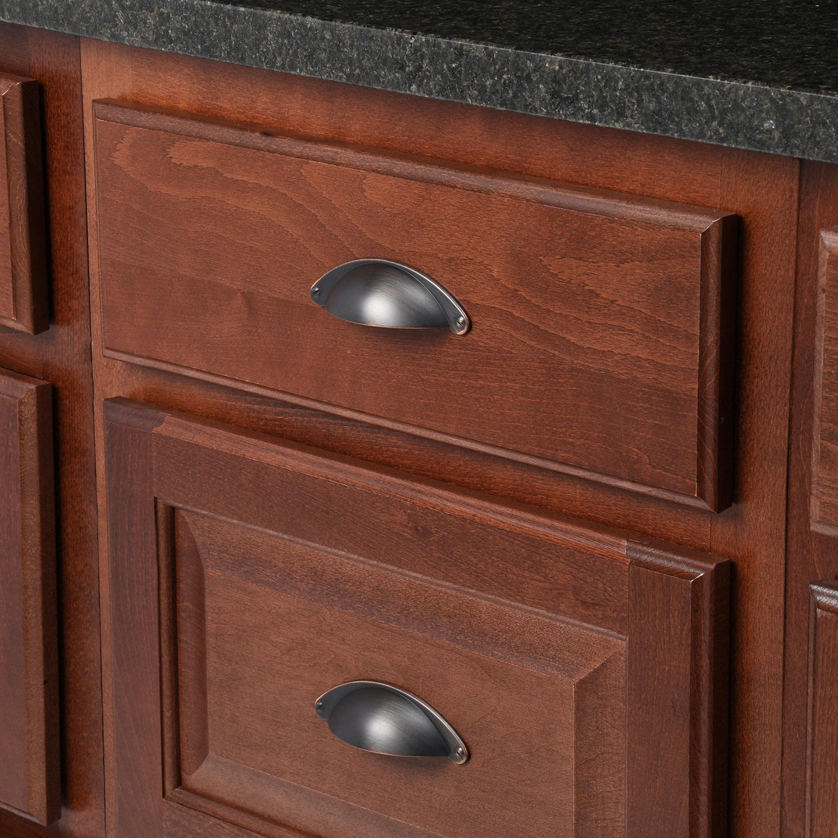 Amerock Cabinet Cup Pull Oil Rubbed Bronze 2-1/2 inch (64 mm) Center to Center Cup Pulls 1 Pack Drawer Pull Drawer Handle Cabinet Hardware