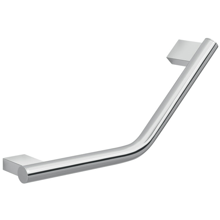 Grab Bar, Decorative, Round, Chrome, 13 Inch, Wall Mounted, Angled