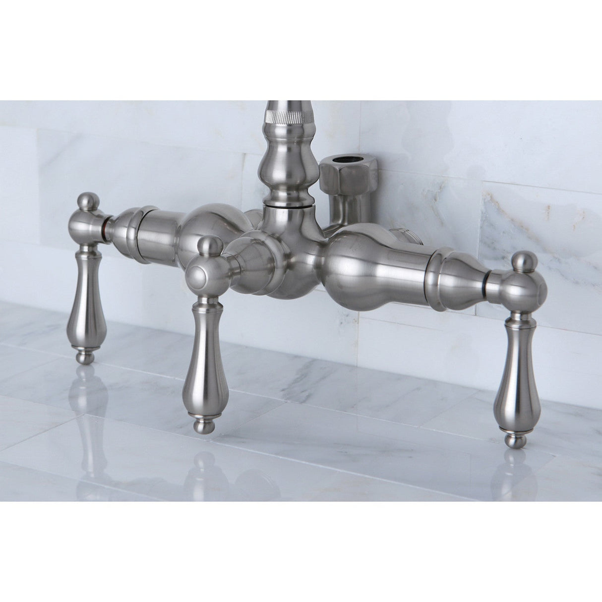Vintage ABT200-8 Gooseneck Tub Faucet Body, Brushed Nickel
