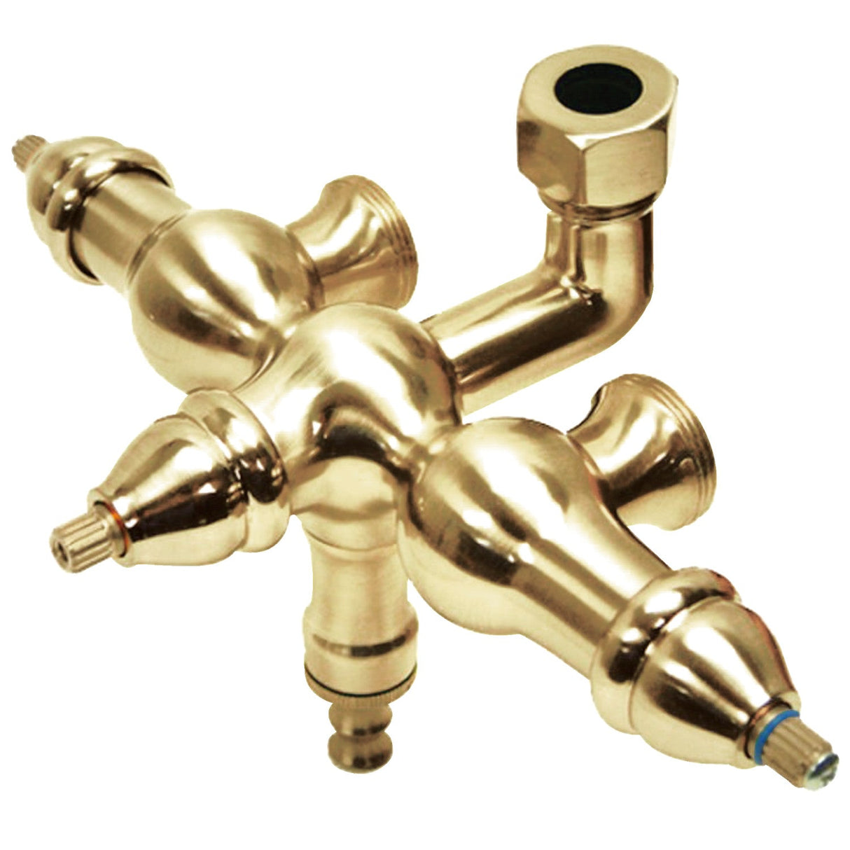 Vintage ABT400-2 Down Spout Tub Faucet Body, Polished Brass