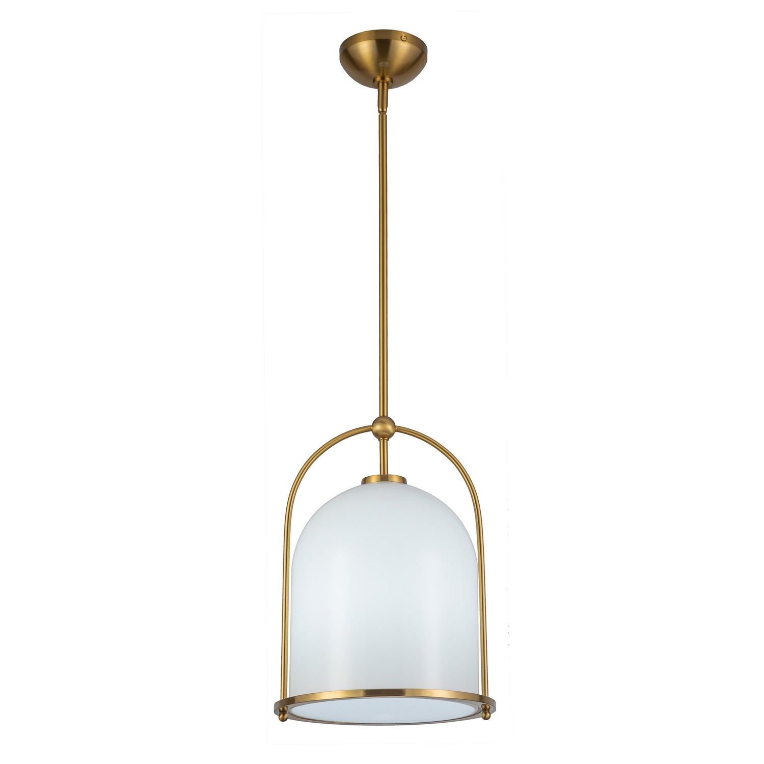 Dahlia Framed Pendant - Brushed Brass