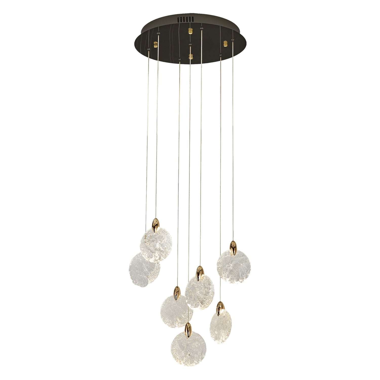 Snowflake Chandelier - Satin Brass / 7-Light