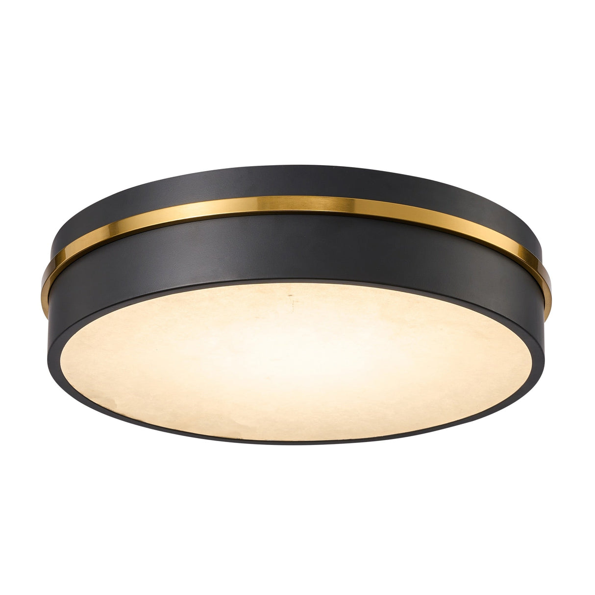 Dax Flush Mount - Black, Brass / 15.20