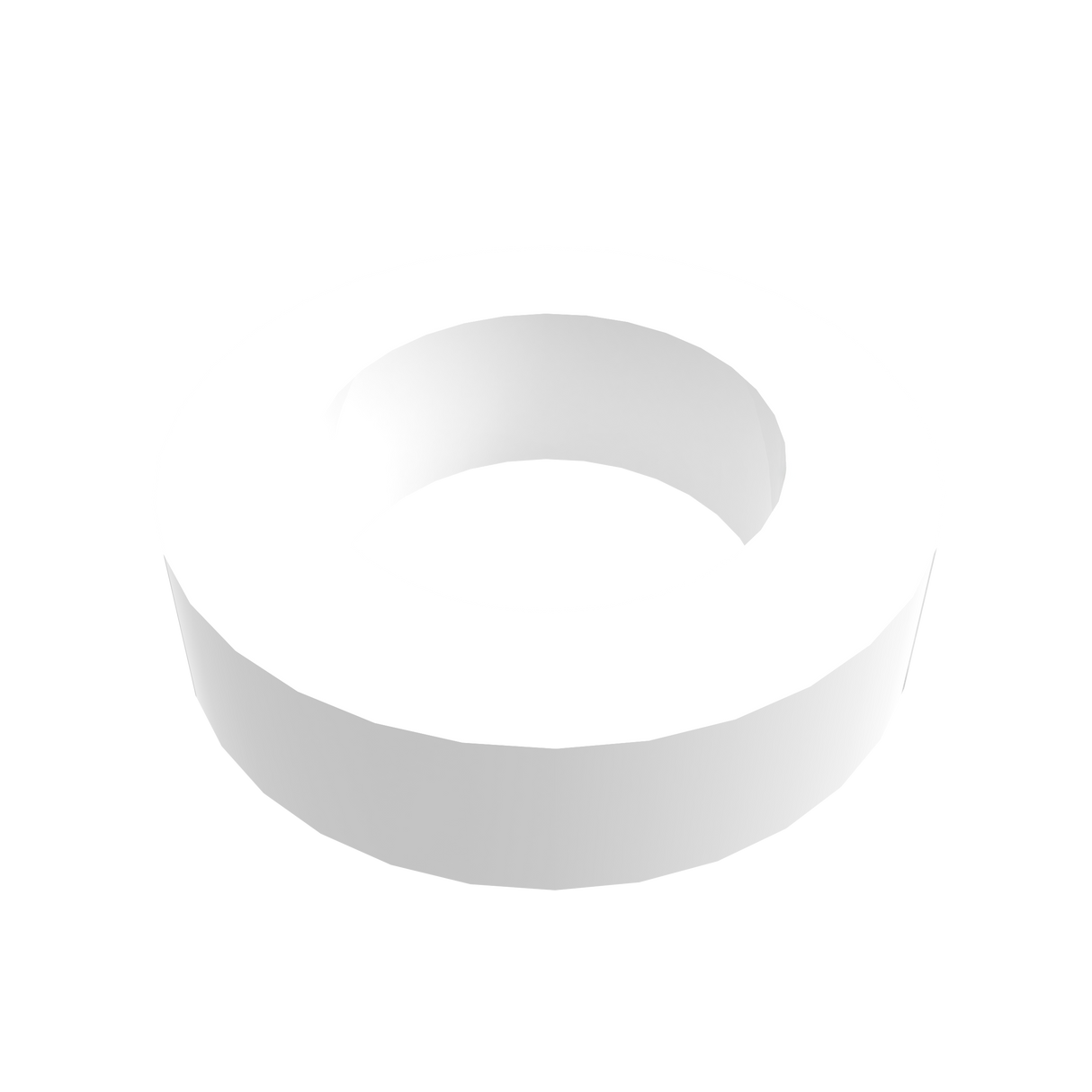 Amba Products Accessory AE-10R-W 10mm Round Spacer (Qty of 2) for Antus or Sirio Collections - 0.375 x 1.5 x 1.5 in. - White Finish