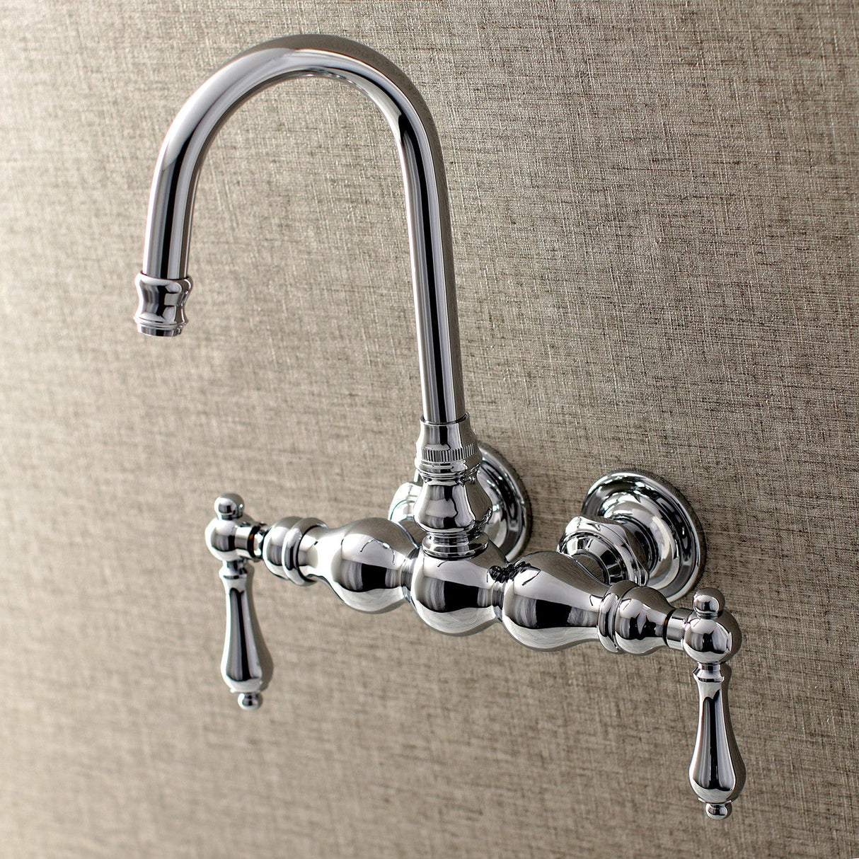 Aqua Vintage AE2T1 Two-Handle 2-Hole Tub Wall Mount Clawfoot Tub Faucet, Polished Chrome