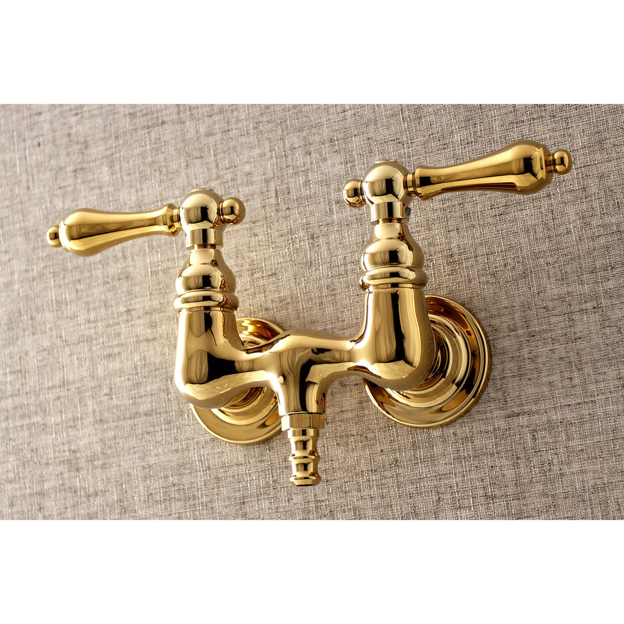 Aqua Vintage AE31T2 Two-Handle 2-Hole Tub Wall Mount Clawfoot Tub Faucet, Polished Brass