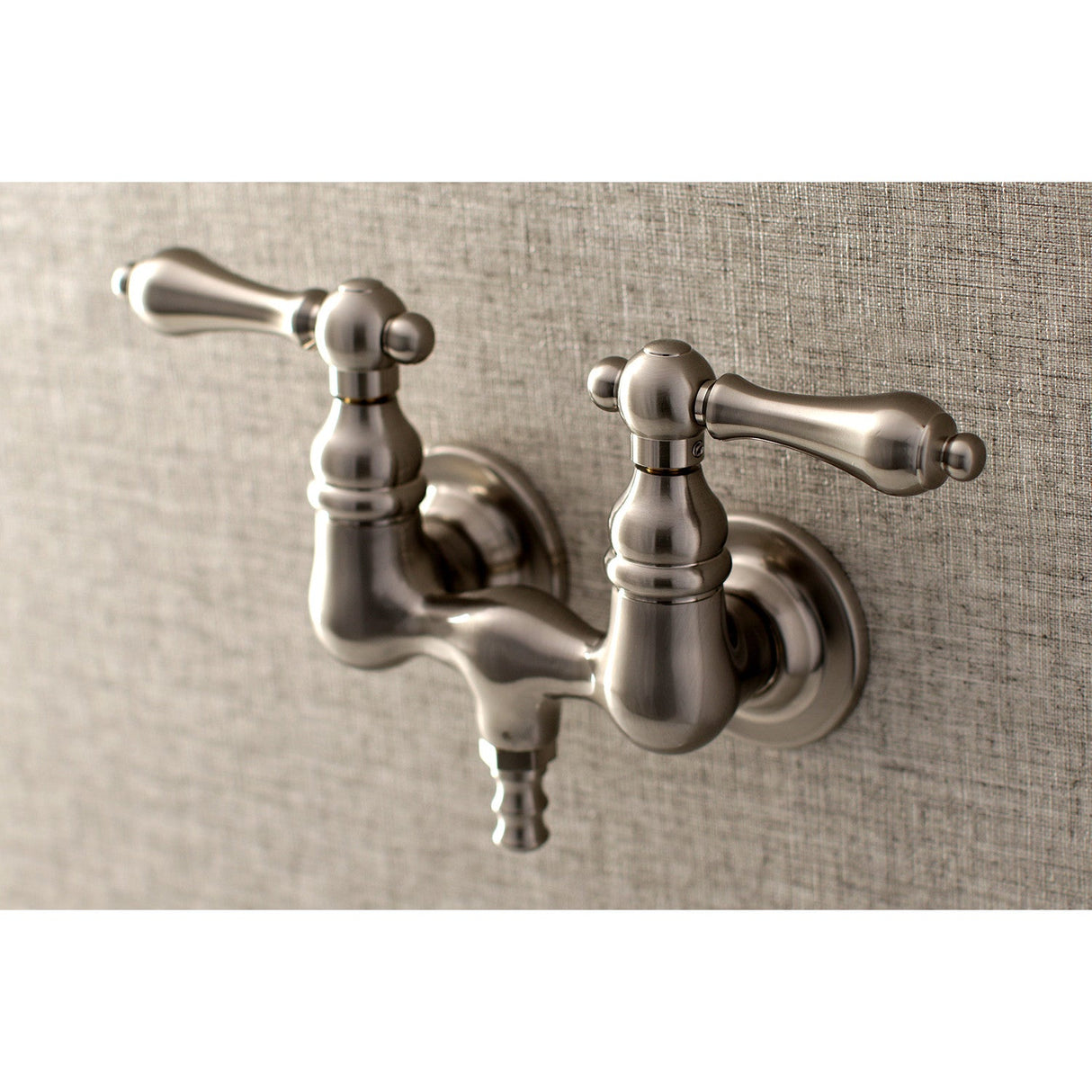 Aqua Vintage AE31T8 Two-Handle 2-Hole Tub Wall Mount Clawfoot Tub Faucet, Brushed Nickel