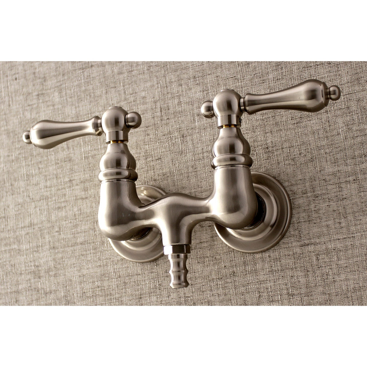 Aqua Vintage AE31T8 Two-Handle 2-Hole Tub Wall Mount Clawfoot Tub Faucet, Brushed Nickel