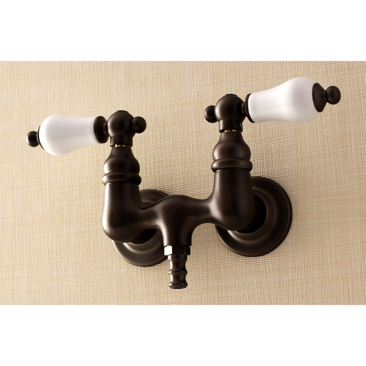 Aqua Vintage AE33T5 Two-Handle 2-Hole Tub Wall Mount Clawfoot Tub Faucet, Oil Rubbed Bronze