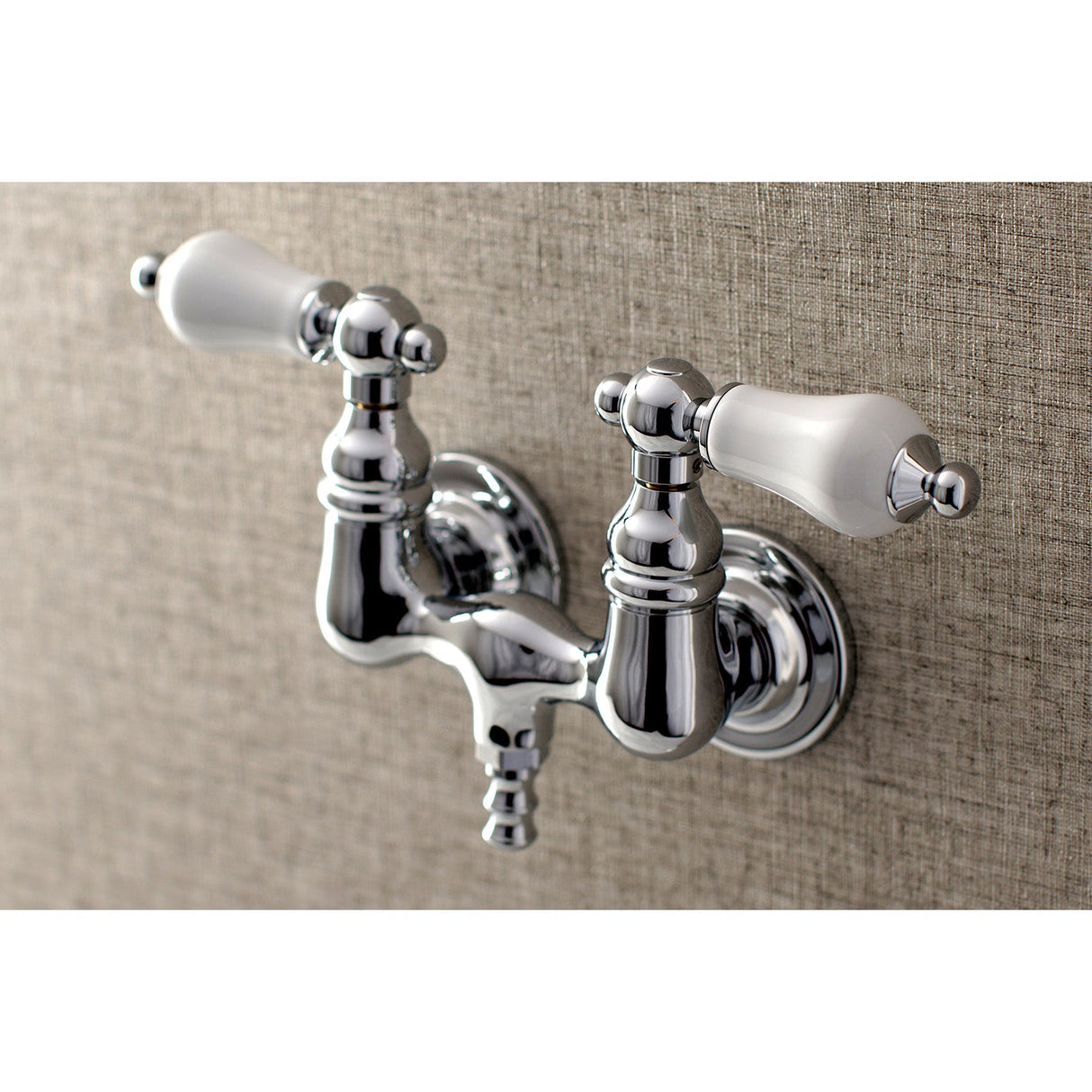 Aqua Vintage AE36T1 Two-Handle 2-Hole Tub Wall Mount Clawfoot Tub Faucet, Polished Chrome