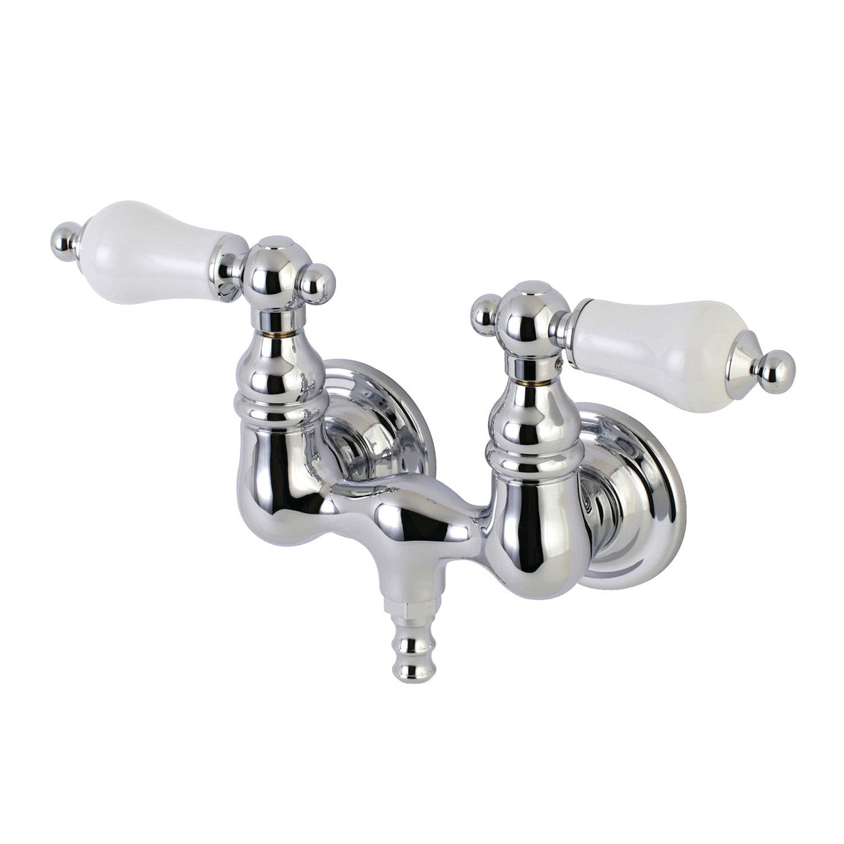 Aqua Vintage AE36T1 Two-Handle 2-Hole Tub Wall Mount Clawfoot Tub Faucet, Polished Chrome