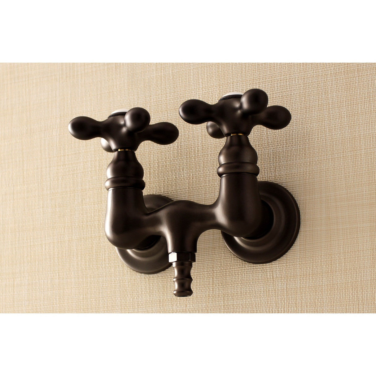 Aqua Vintage AE37T5 Two-Handle 2-Hole Tub Wall Mount Clawfoot Tub Faucet, Oil Rubbed Bronze