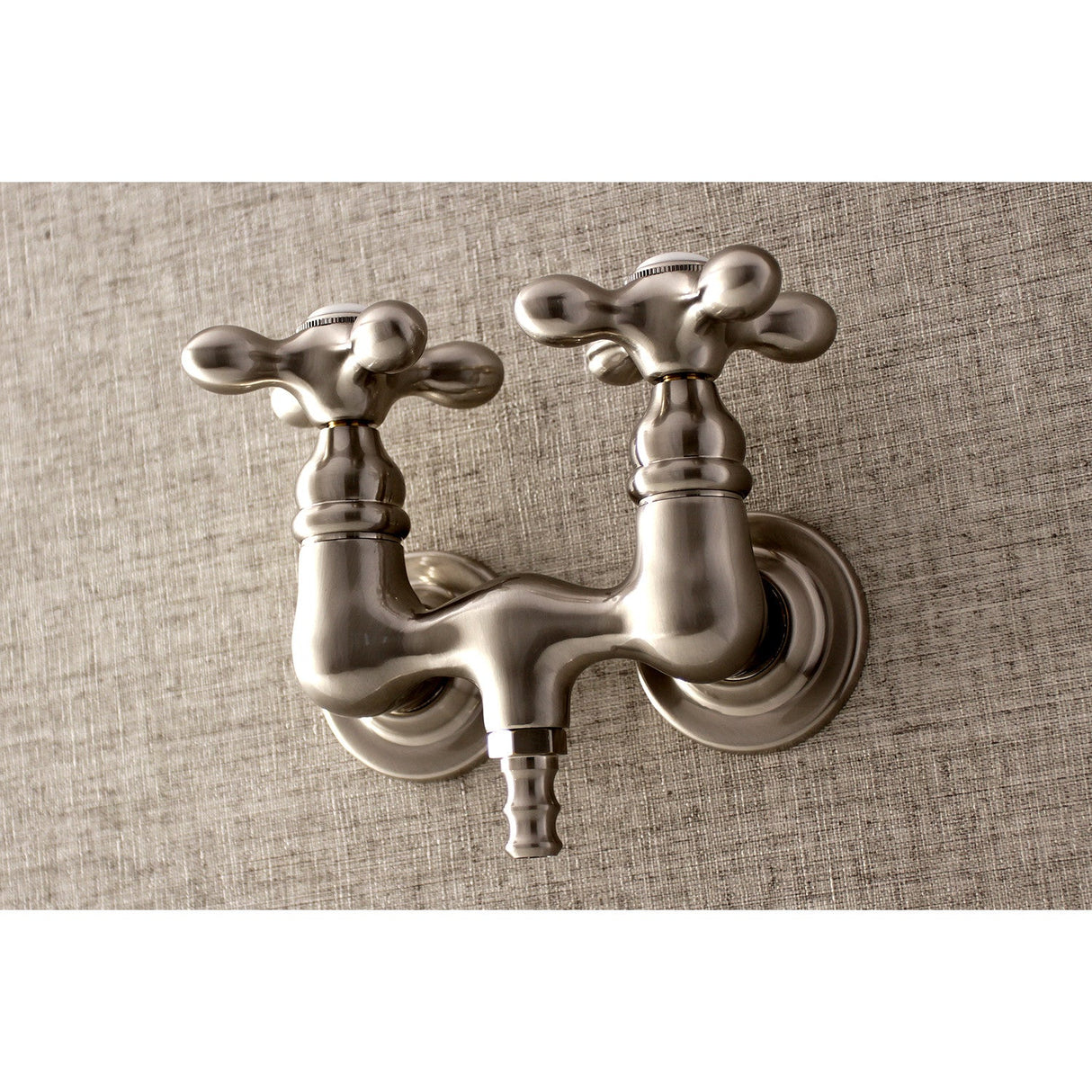 Aqua Vintage AE37T8 Two-Handle 2-Hole Tub Wall Mount Clawfoot Tub Faucet, Brushed Nickel