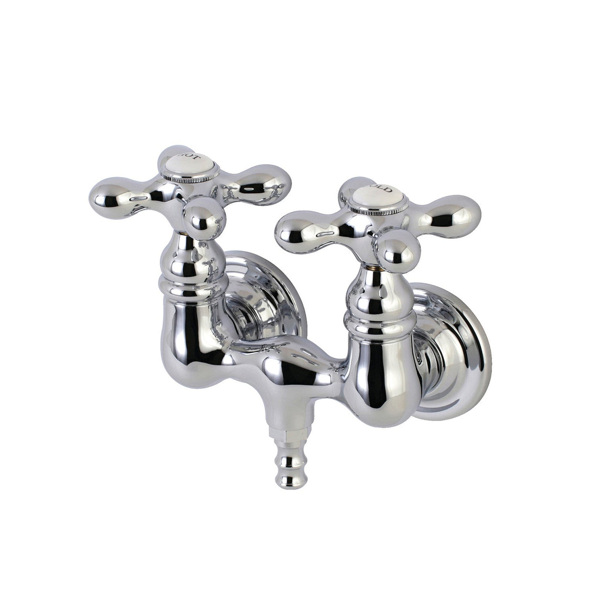 Aqua Vintage AE38T1 Two-Handle 2-Hole Tub Wall Mount Clawfoot Tub Faucet, Polished Chrome