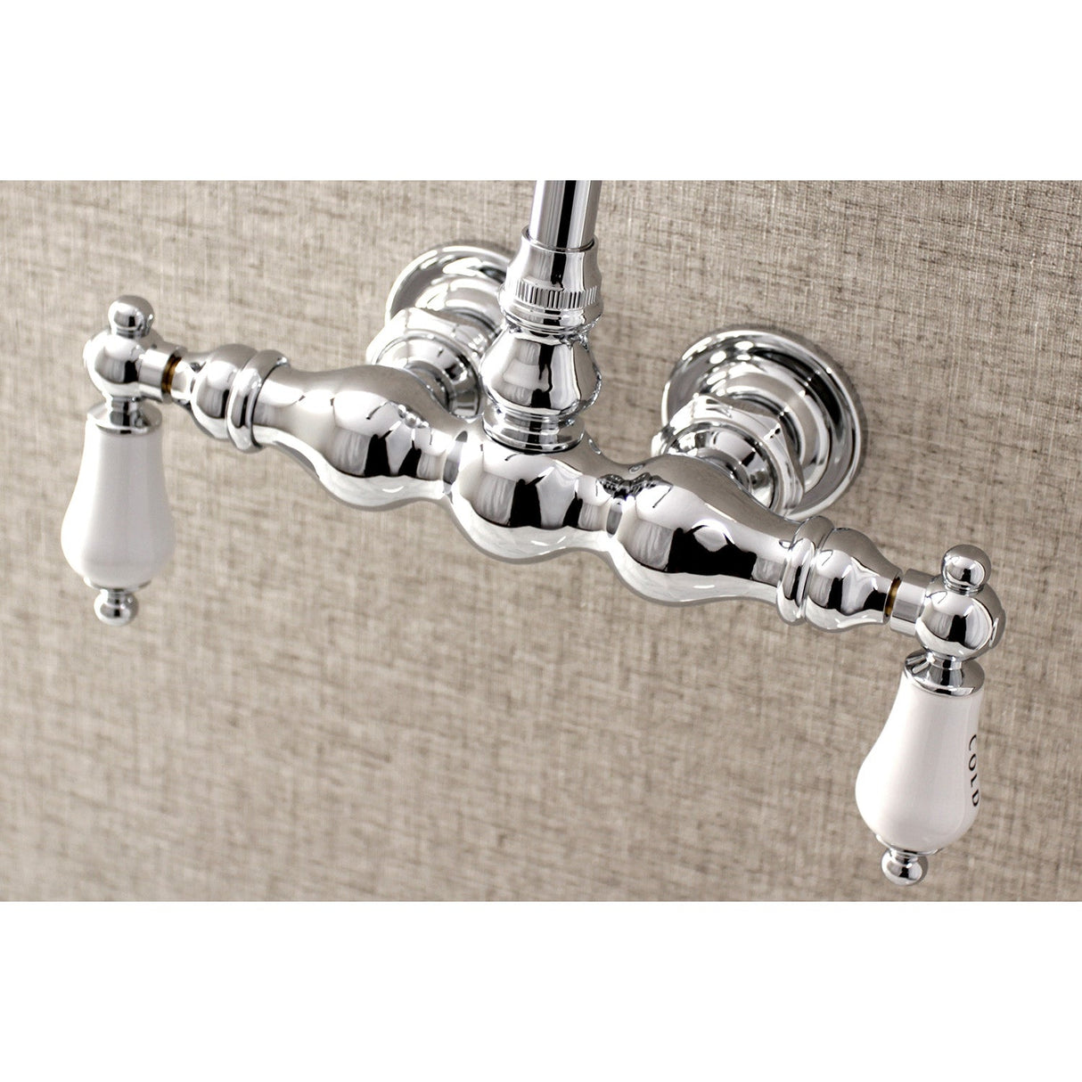 Aqua Vintage AE4T1 Two-Handle 2-Hole Tub Wall Mount Clawfoot Tub Faucet, Polished Chrome